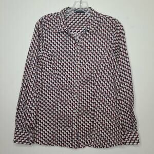 Limited nautical sailboat long sleeve button down shirt - medium